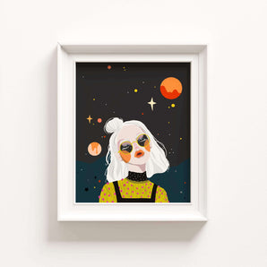 space girl art