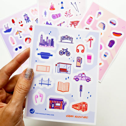 Travel Sticker Sheet 4-Pack