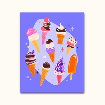 wall art for kids room ice cream