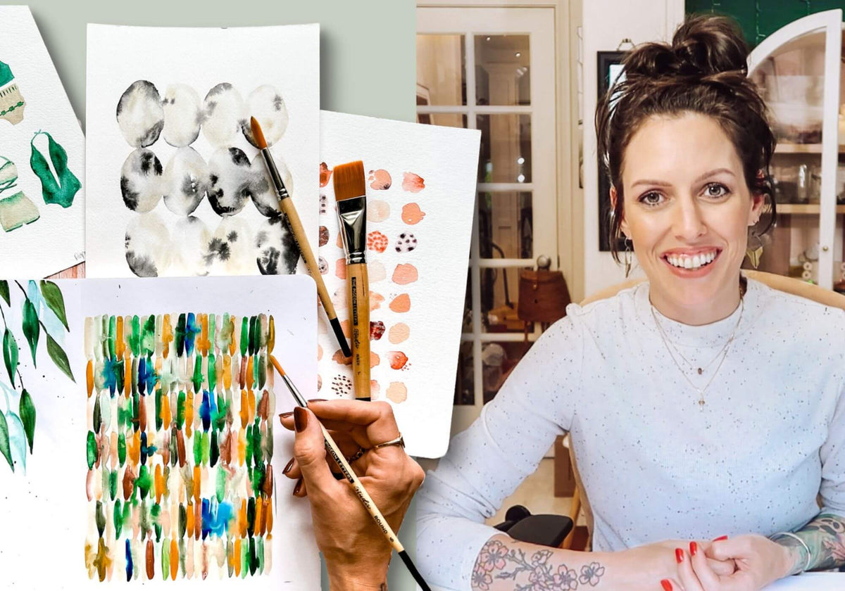 watercolor exercises for blank page