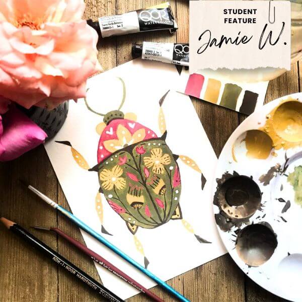 folk art florals for beginners