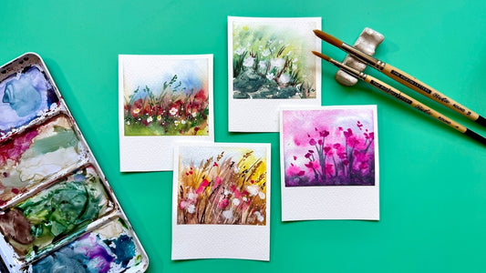 Watercolor Polaroids: Atmospheric Wildflowers Class