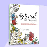 Step-by-step botanical line drawing book