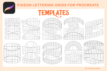 Procreate lettering grids