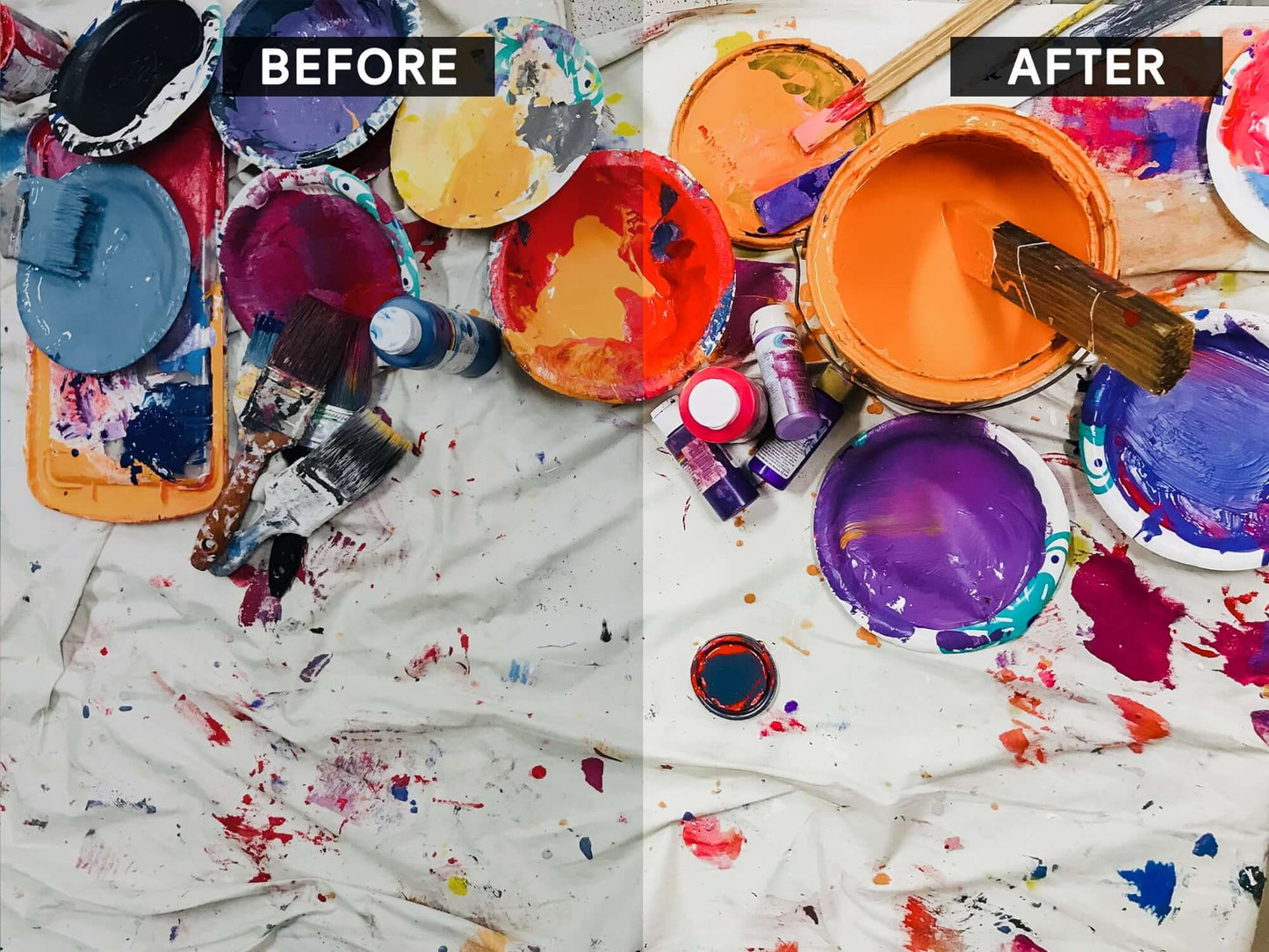 Lightroom preset before and after