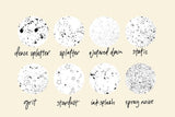 Swatches of Procreate brushes to add texture