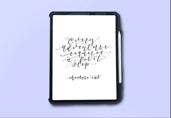 Procreate brush lettering quote