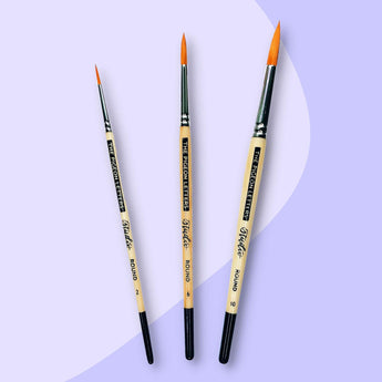 Round cruelty-free brush set