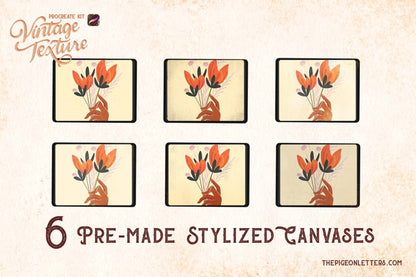 Vintage style canvases for Procreate